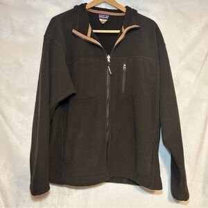 Patagonia Sweater Mens XL Full Zip Brown Fleece Jacket Synchilla‎ Outdoor Hiking